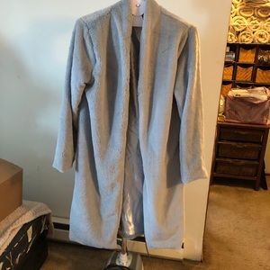 Faux fur gray teddy jacket